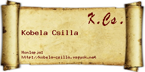 Kobela Csilla névjegykártya