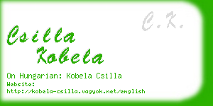 csilla kobela business card